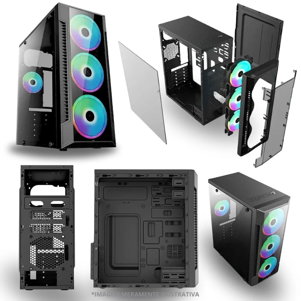 PC Gamer Amd Ryzen 5 5600gt, 16gb Ram, Placa De Video Radeon Vega 7, SSD 480GB, Fonte 550w + Monitor 23” LED 75hz - view 4
