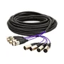 Multicabos Com Conectores Xlr 4 Vias - Amphenol 2 Metros