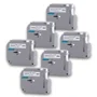 Kit 06 Fitas Compatível Etiquetador Brother Pt-70 Pt-80 Pt-90 Mk 231 Mk231