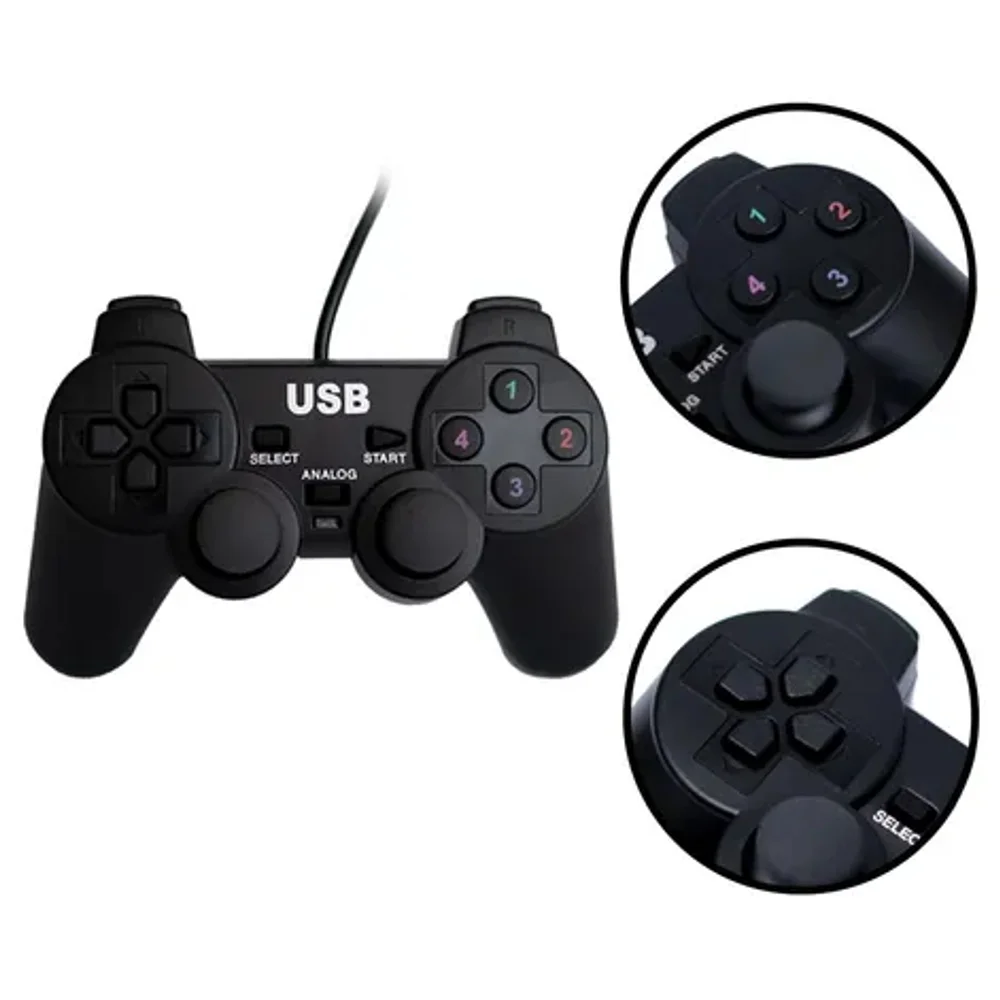 Controle Usb Universal – Compatível Com PC E Emuladores! Controle Usb Universal – Compatível Com PC E Emuladores!