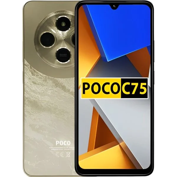 Smartphone Xiaomi Poco C75 256GB Dourado KaBuM