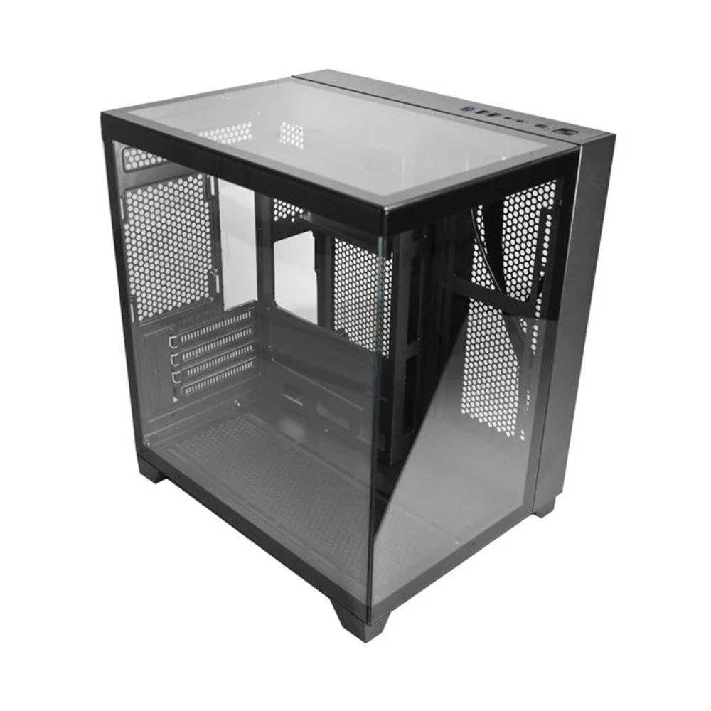 Gabinete Gamer K-mex Aquario Cg-0725 Visão Preto Micro Atx Sem Fan Gabinete Gamer K-mex Aquario Cg-0725 Visão Preto Micro Atx Sem Fan