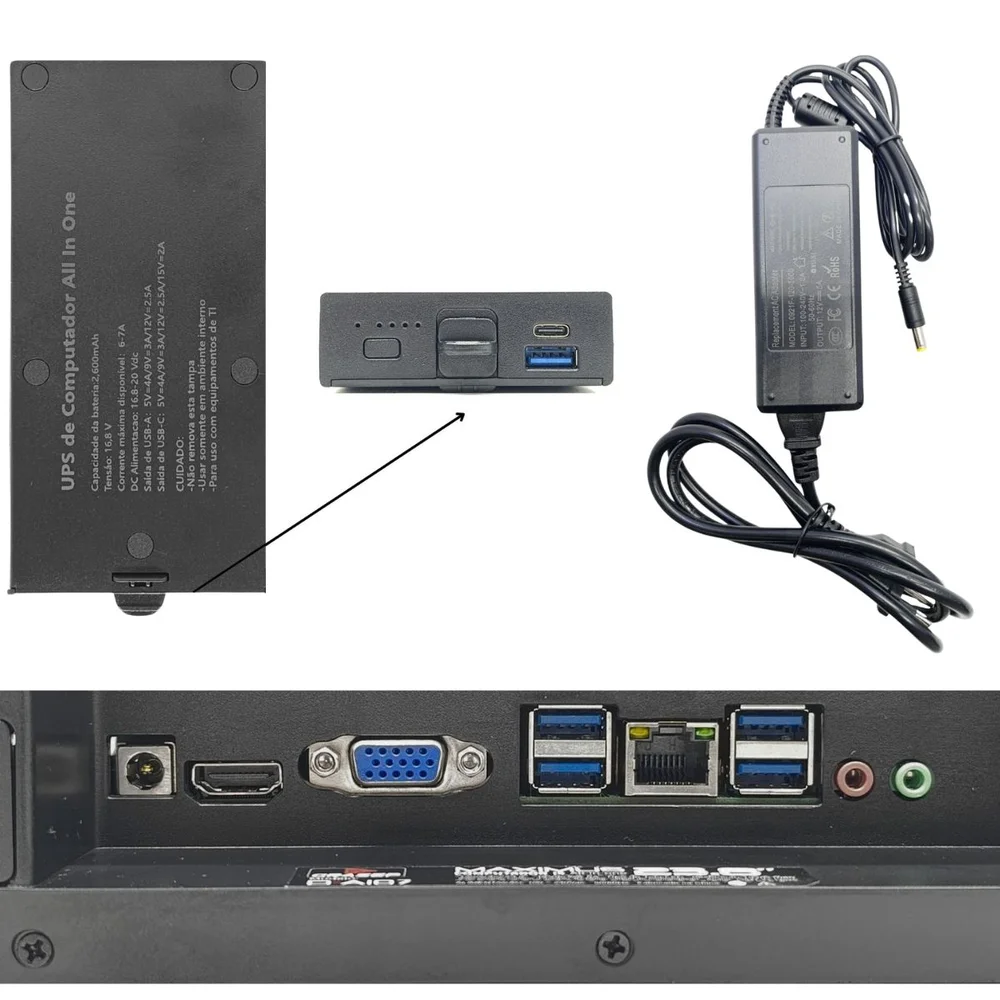 "Computador All In One Grasep 23.8"", Intel i5-7200u 3.1Ghz, 8GB RAM, SSD 512GB, Bateria UPS, Windows 11 Pro" em Campinas - foto 2