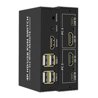 Hub Usb Chaveador Switch Kvm 2 Portas HDMI 4k Conecta 2 PC A 1 Monitor