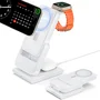 Carregador Power Bank 10000mah Indução 3em1 Para Iphone Fone De Ouvido E Relógio Inteligente Cor:branco