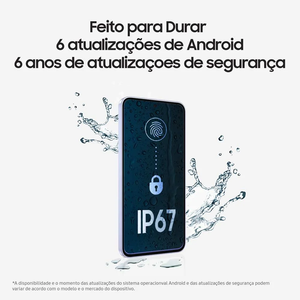 Celular Samsung Galaxy A56 5g 128GB, 8GB Ram, Câmera 50mp, Ip67, Super AmoLED 6.7”, Recursos Ai - Rosa