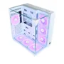 Gabinete Rise Mode Galaxy Full Glass Mid Tower Atx Lateral E Frente Em Vidro Temperado Branco