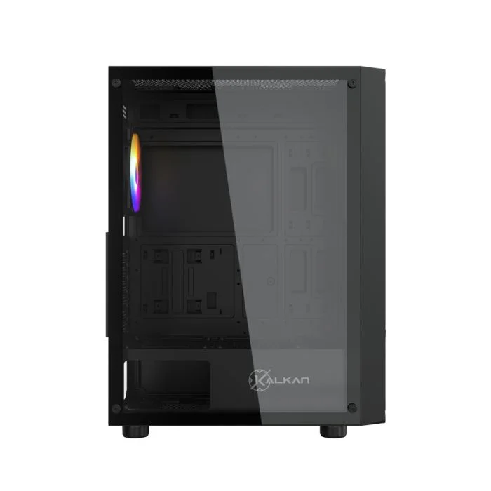 Gabinete Kalkan Joturn Mid Tower Vidro Temperado RGB C/4 Fans Preto Gabinete Kalkan Joturn Mid Tower Vidro Temperado RGB C/4 Fans Preto