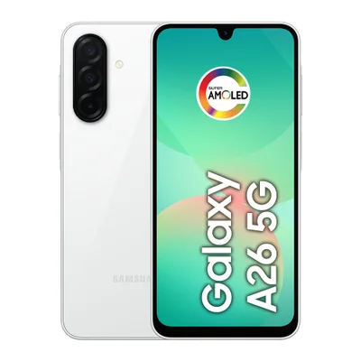 Celular Samsung Galaxy A26 5g 256gb, 8GB Ram, Câmera De 50mp, Ip67, Tela Super AmoLED 6.7”, Nfc Branco - 256 Gb - Bi-volt