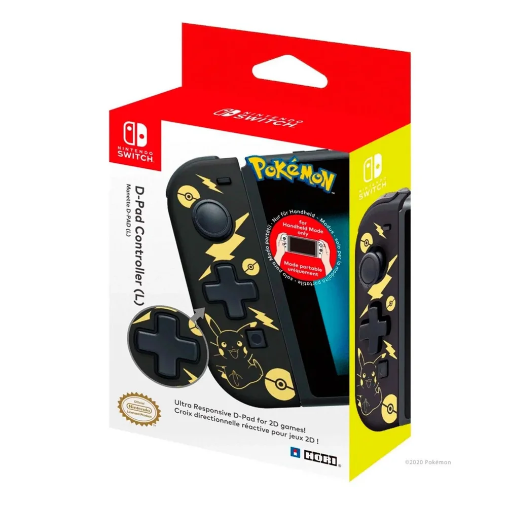 Controle Hori D-pad (l) Pikachu Preto E Dourado Para Nintendo Switch - Nsw-297u Controle Hori D-pad (l) Pikachu Preto E Dourado Para Nintendo Switch - Nsw-297u
