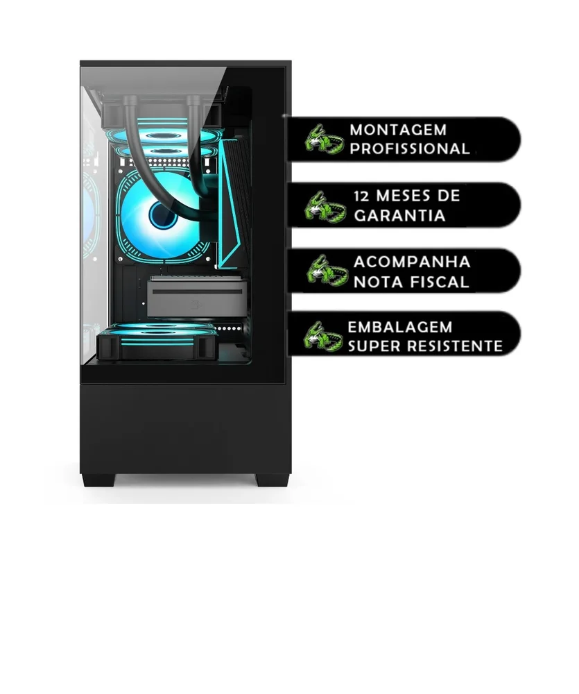 Computador Cpu PC Gamer Intel Core i5 3.6ghz Memoria Ram 16gb SSD 500gb - view 3