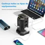 Extensão Tomada De Torre 9tomadas 4usb 2type-c Coibeu Preto