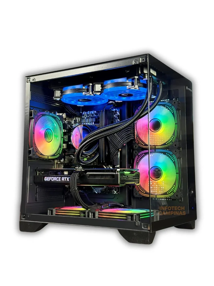 PC Gamer Ryzen 7 5700x | RTX 5060 8GB | 32gb Ram | SSD 1TB | Water Cooler 240mm | WINDOWS 11 Pro | Edição Full Black Premium