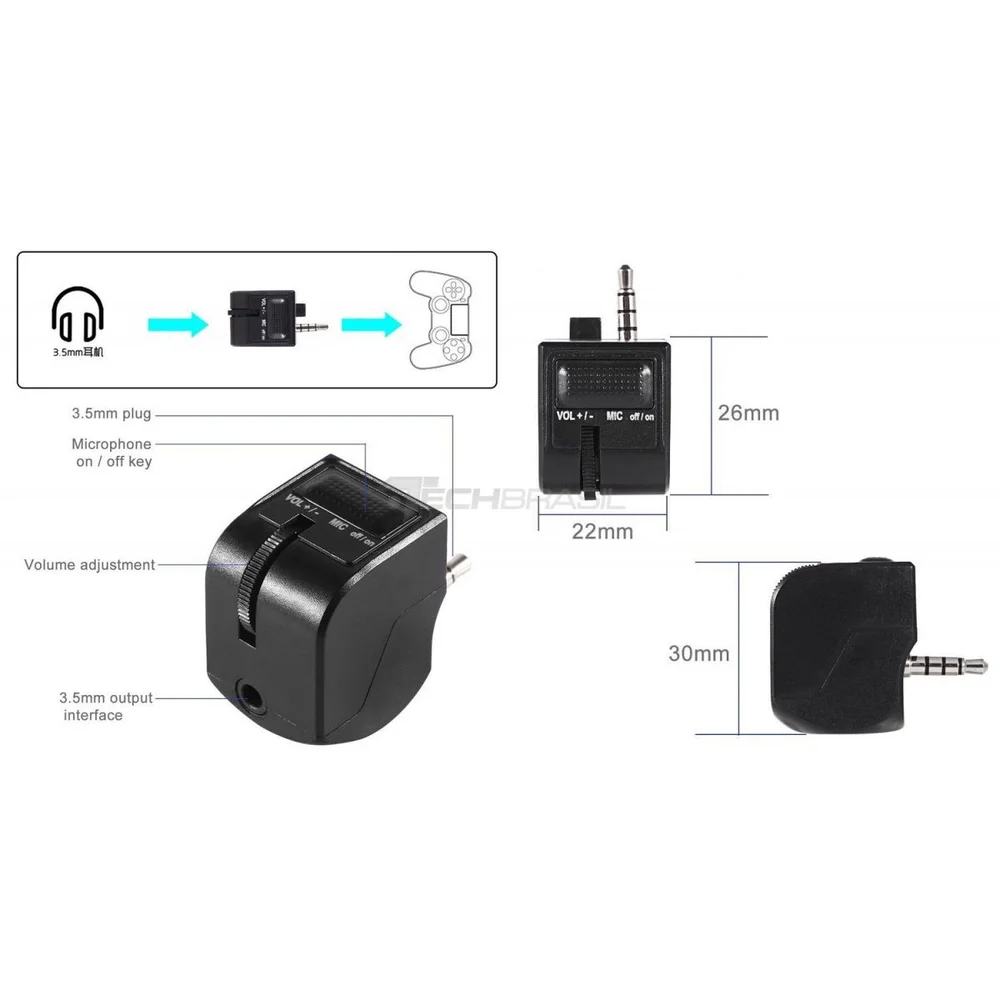 Controle De Volume Para Fone De Ouvido Dualshock Playstation 4 Controle De Volume Para Fone De Ouvido Dualshock Playstation 4