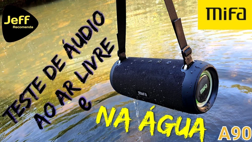 Caixa De Som Bluetooth Com LED De 60w Rms Tws Ipx8 Mifa A90.