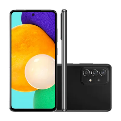Samsung Galaxy A52 ブラック Smartphone Samsung Galaxy A52, Câmera Traseira de 64MP + 12MP +