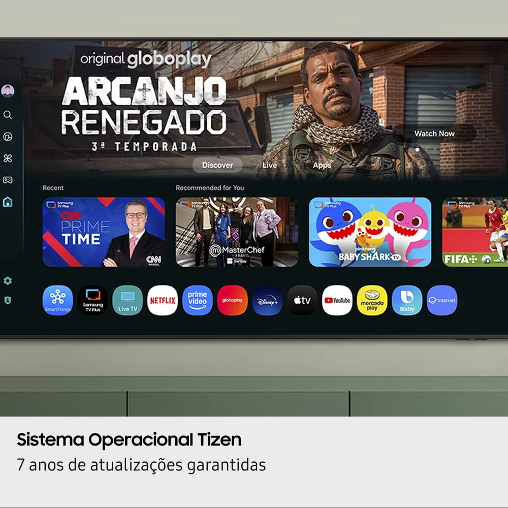 Samsung Smart TV 50" Crystal UHD 4K U8100F 2025, Xbox Cloud Gaming, Canais Gratuitos, Alexa