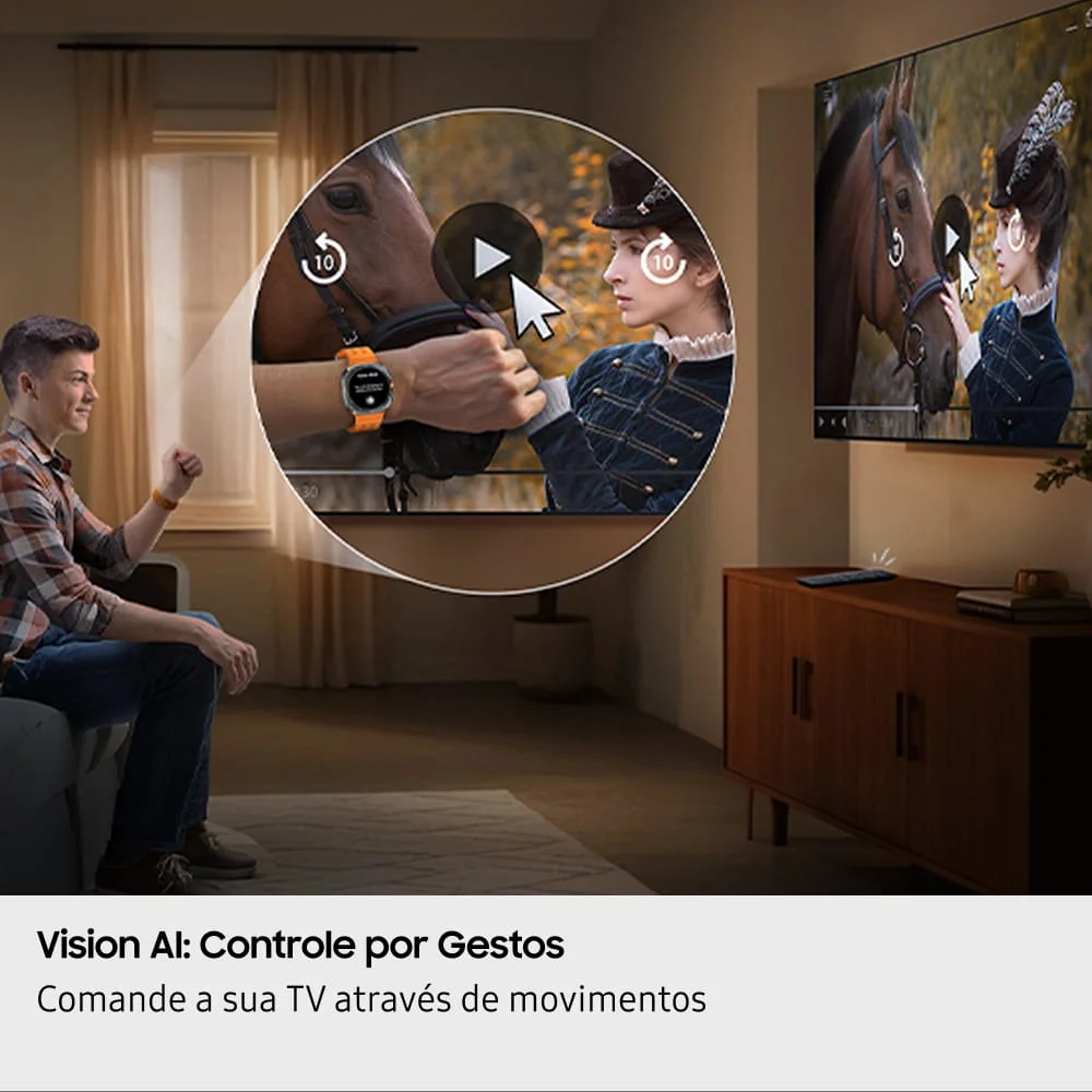 Samsung Vision AI TV 55" QLED Ultra 4K Q7F 2025, Pontos Quânticos, Processador com AI, Art Store, Alexa