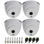 Kit 4 Câmeras Intelbras Vhl 1120 Dome Hdcvi Lite, Hd 720p Lente 3.6mm Visão Noturna 20m + Conectores