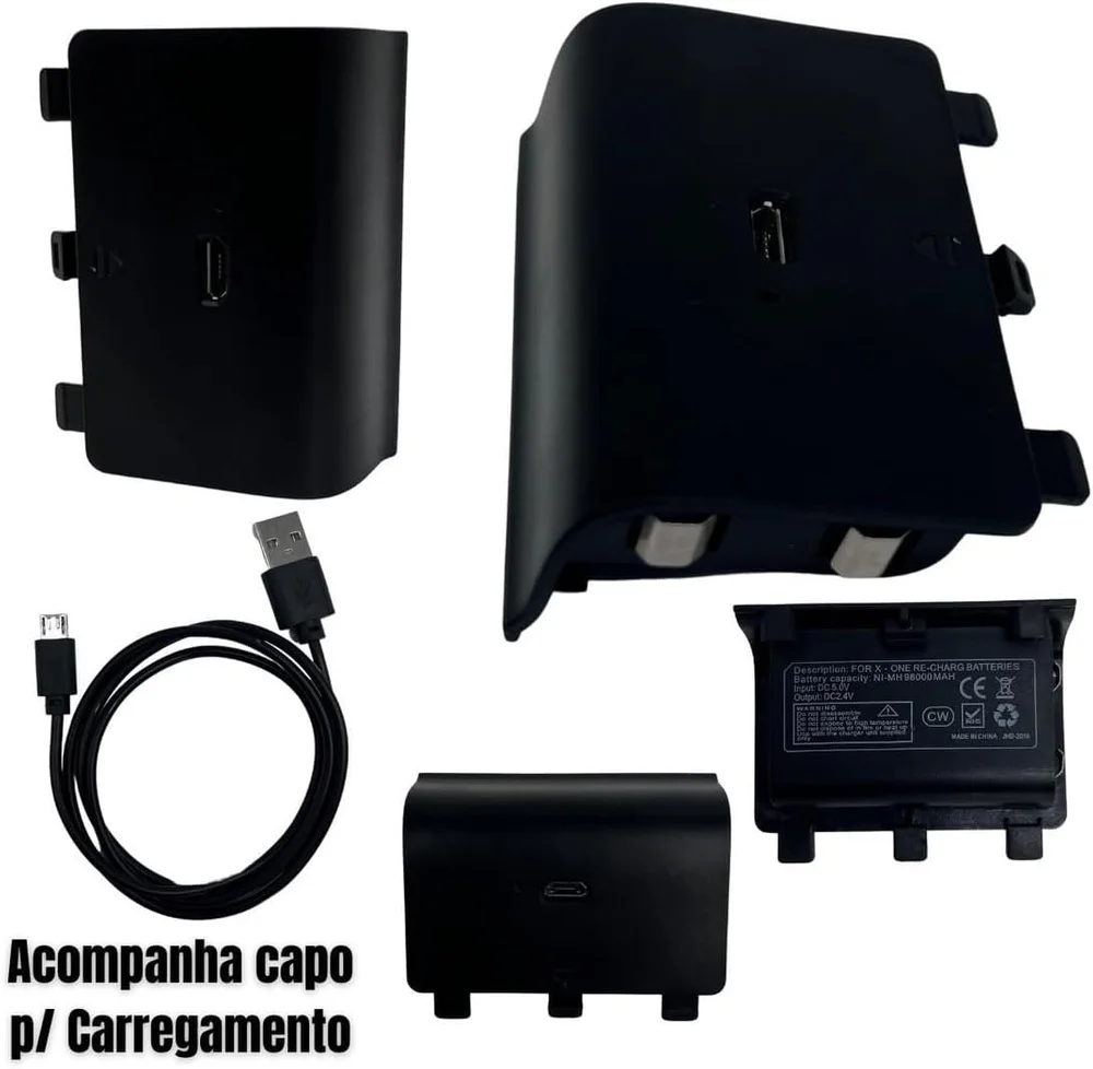 Bateria Recarregável Ni-mh 58000 Mah Para Controle XBOX One, Cabo Recarregável Usb, 2,7v, 3-4 Horas De Carga
