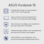 Notebook Asus Vivobook 15 X1504va Intel Core i5 1334u 8GB Ram 256gb SSD WINDOWS 11 Home Intel Iris Xe Tela 15,6" LED Fhd Silver - Nj1738w