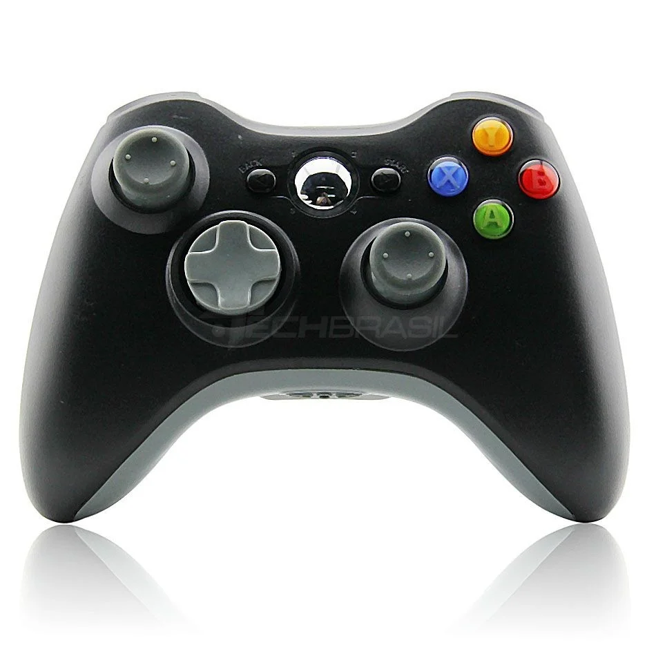 Controle Sem Fio Compatível Com XBOX 360 Joystick Wireless Preto Controle Sem Fio Compatível Com XBOX 360 Joystick Wireless Preto