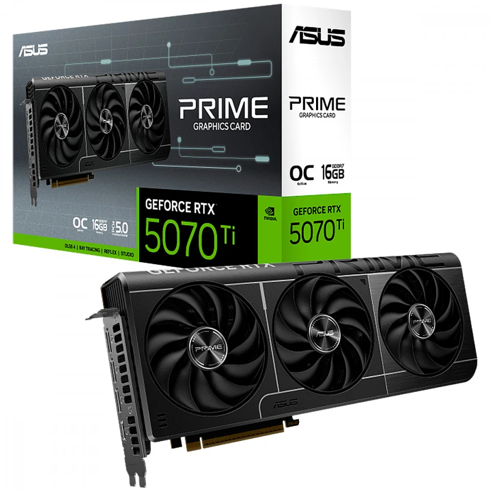 Placa De Vídeo Asus Geforce RTX 5070 Ti Prime Oc 16gb Gddr7 256bits - Prime-RTX5070ti-o16g