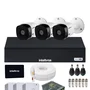 Kit 3 Câmeras Intelbras 1120b Dvr Mhdx 4 Canais Intelbars Com SSD 512gb.