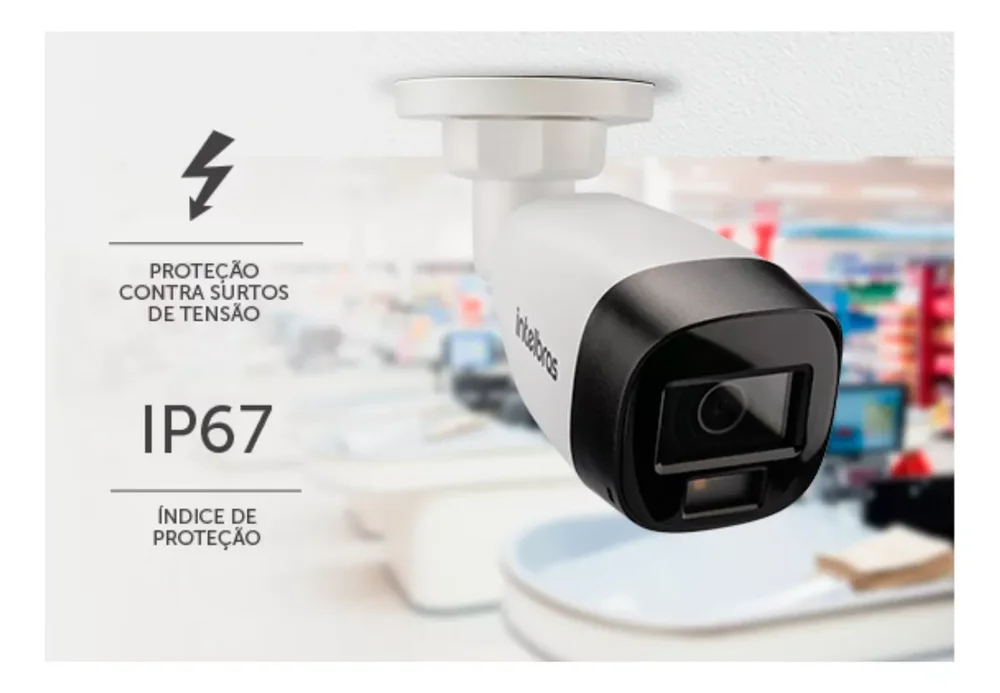 Kit Intelbras 2 Câmeras Full Color C/ Audio Dvr 4ch 1104c C/hd