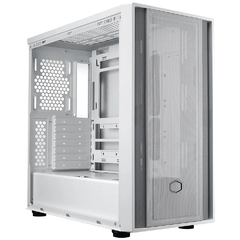 Gabinete Cooler Master Masterbox 600 Lite, Mid Tower, Itx, Matx, E-atx, 3 Fan, Aço, Branco