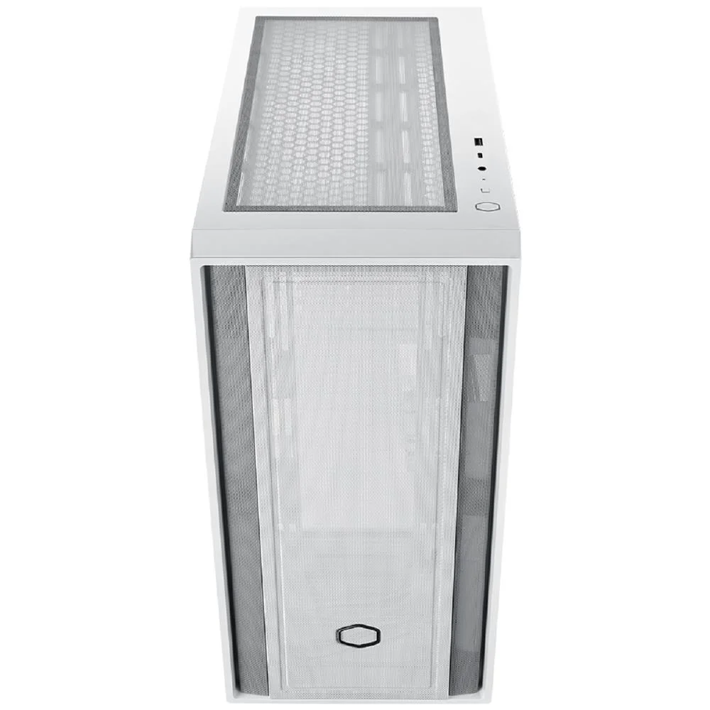 Gabinete Cooler Master Masterbox 600 Lite, Mid Tower, Itx, Matx, E-atx, 3 Fan, Aço, Branco
