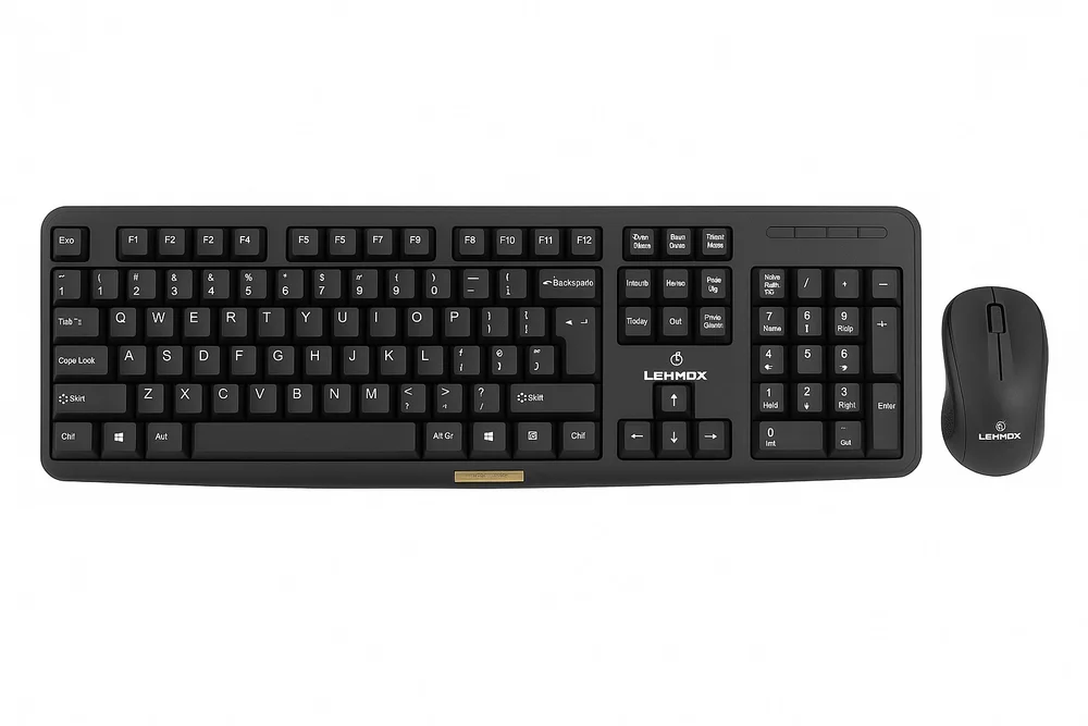 TECLADO E MOUSE SEM FIO 2.4 GHZ PADRAO ABNT2 LEHMOX LEY-176