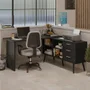 Mesa De Escritório Em L 3 Gavetas Preto Lisboa Madesa