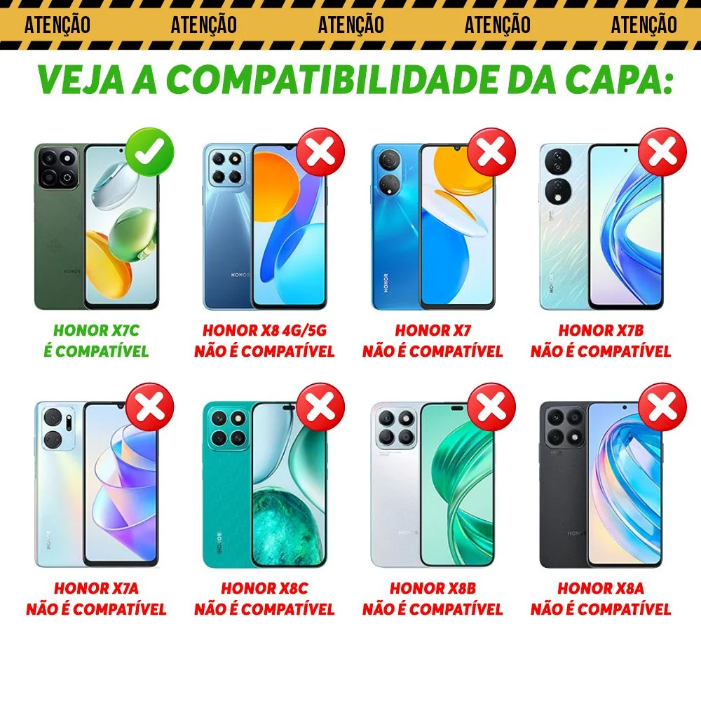 Capa Capinha Case Para Honor X7c - Protetora Resistente Anti Impacto Queda Armadura Militar Cor:preto