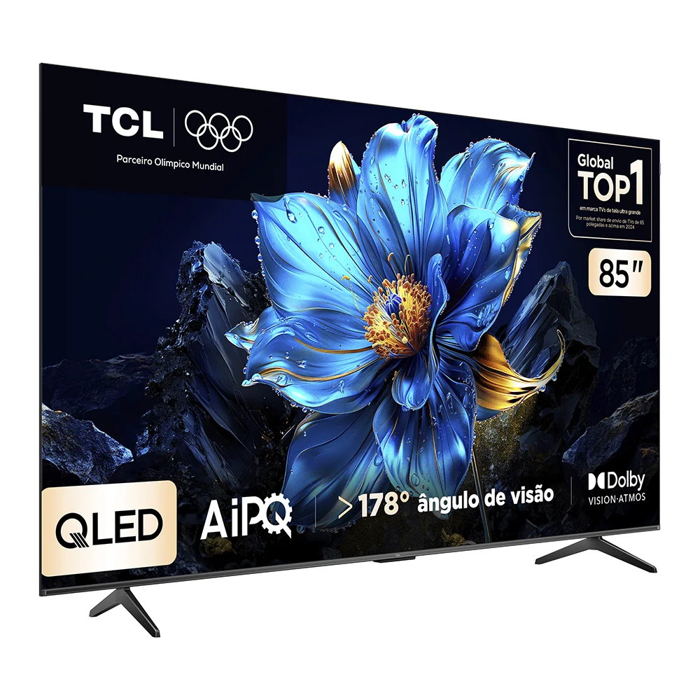 Smart TV TCL 85 Polegadas QLED 4K P7K WiFi Bluetooth Google TV HDR10+ Dolby Atmos Dolby Vision 85P7K - view 2