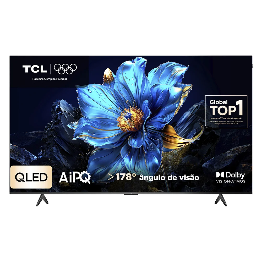 Smart TV TCL 85 Polegadas QLED 4K P7K WiFi Bluetooth Google TV HDR10+ Dolby Atmos Dolby Vision 85P7K - view 4