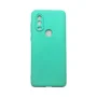Capa Moto One Vision Silicone Aveludada Protege Câmera Colorida Capinha Anti Impacto Moto One Vision:verde Água