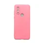 Capa Moto One Vision Silicone Aveludada Protege Câmera Colorida Capinha Anti Impacto Moto One Vision:rosa 04