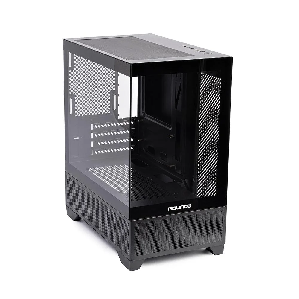 Gabinete Gamer Micro Atx Sem Fan Sem Fonte Round5 Draven Black R5-draven-b-2181