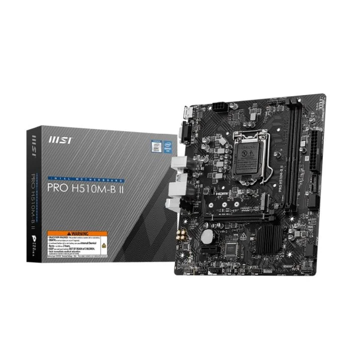 Placa Mãe Msi Pro H510m-b Ii LGA 1200 2xDDR4 Intel H470 Matx Placa Mãe Msi Pro H510m-b Ii LGA 1200 2xDDR4 Intel H470 Matx