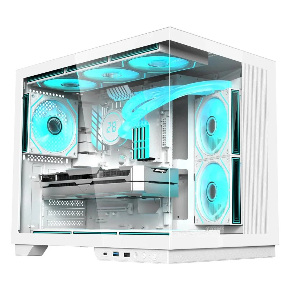 Gabinete Gamer Fortrek Clarity Max Branco Gabinete Gamer Fortrek Clarity Max Branco
