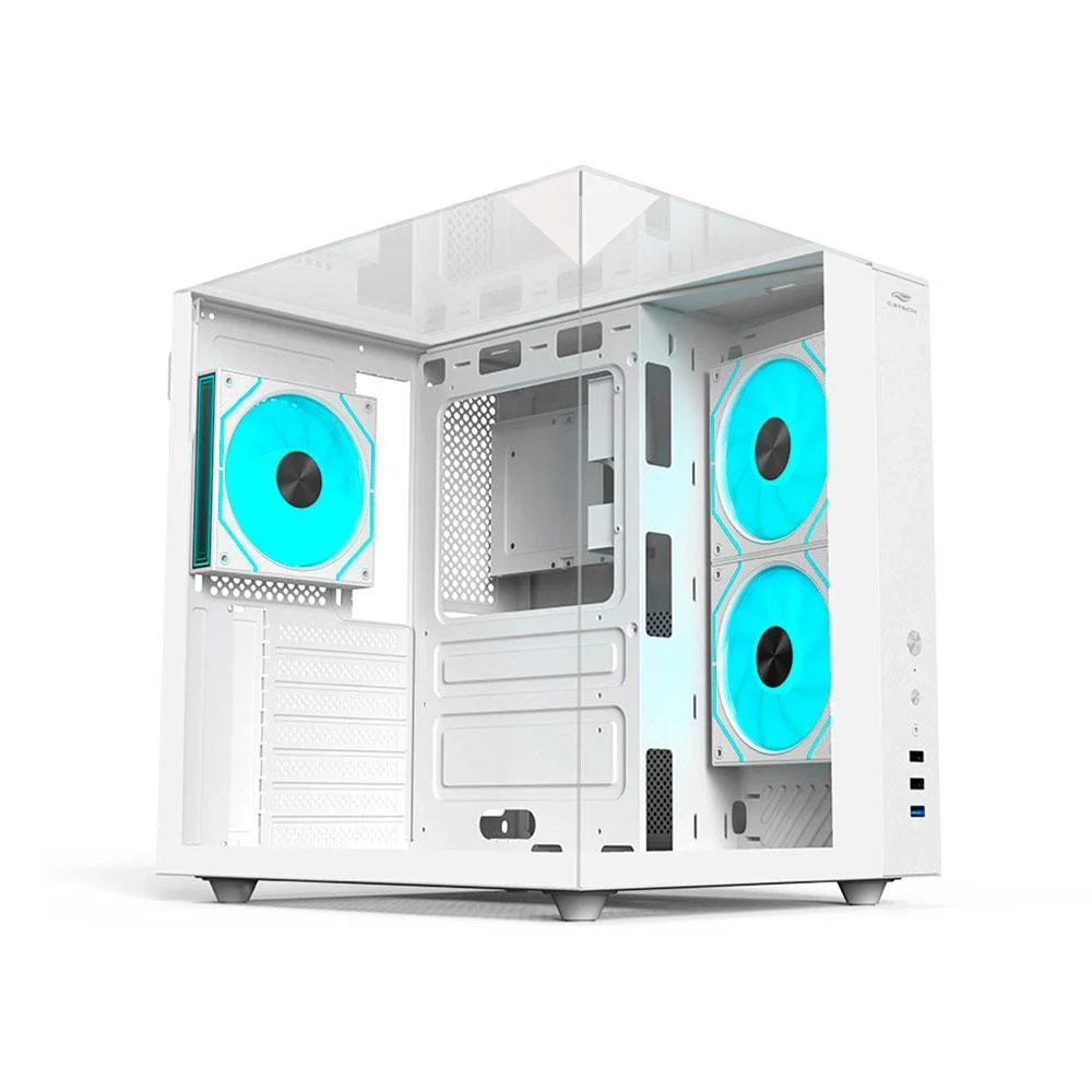 Gabinete Gamer C3tech Aquarius Mt-g950wh Sem Fonte Branco Gabinete Gamer C3tech Aquarius Mt-g950wh Sem Fonte Branco