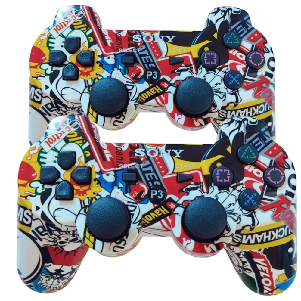 Controle Play3 Joystick Personalizado Compatível Ps3 Full Color Controle Play3 Joystick Personalizado Compatível Ps3 Full Color