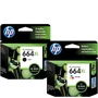 Kit 2 Cartuchos Hp 664xl Preto  Color 2136 2676