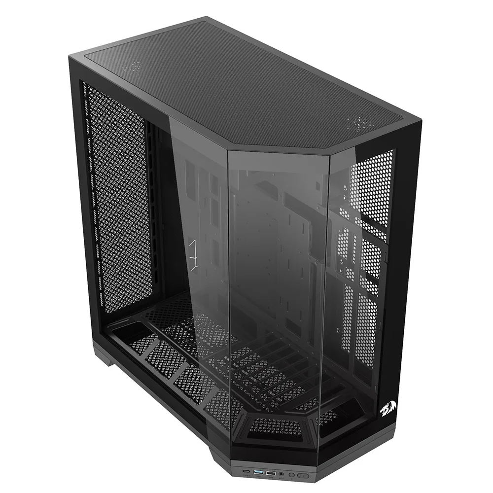 Gabinete Gamer Full Tower Sem Fan Sem Fonte Ca-608b Edge Redragon Preto Gabinete Gamer Full Tower Sem Fan Sem Fonte Ca-608b Edge Redragon Preto
