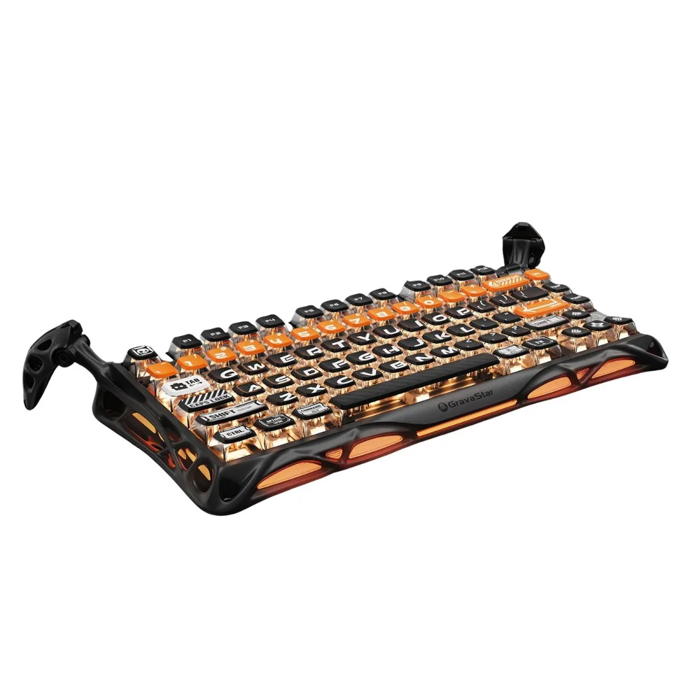 キーボード GravaStar Mercury K1 Pro Red Orange Produtos com até 15 OFF no PIX KaBuM
