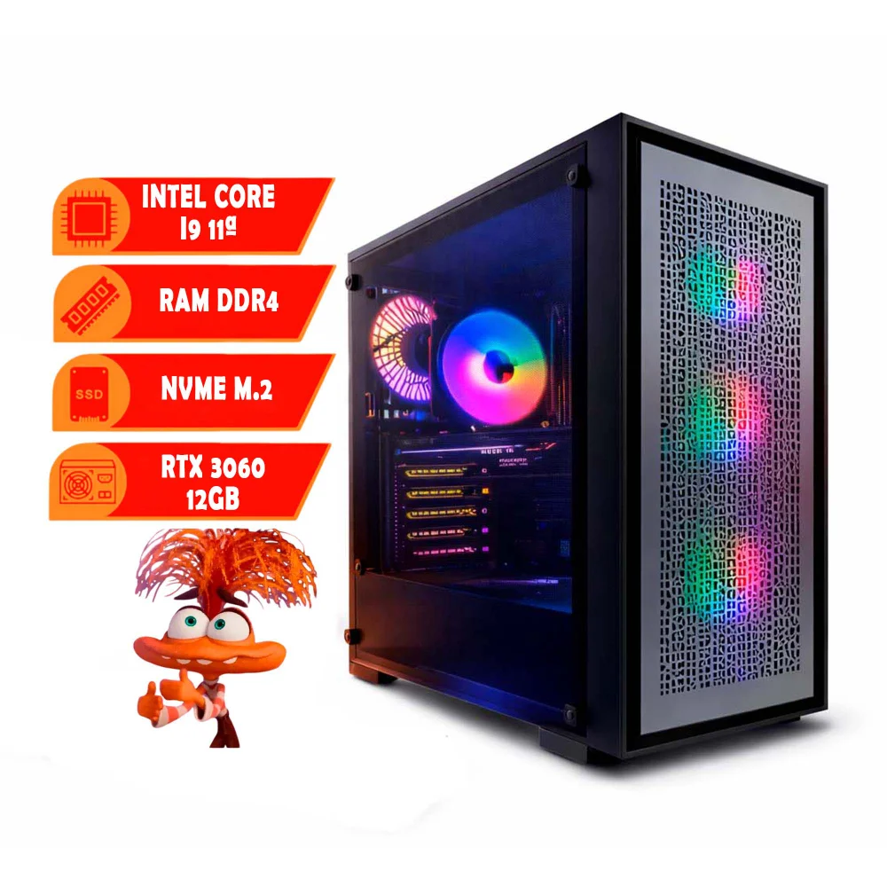 Cpu PC Gamer Intel i9 11 16gb Ram SSD 1TB RTX