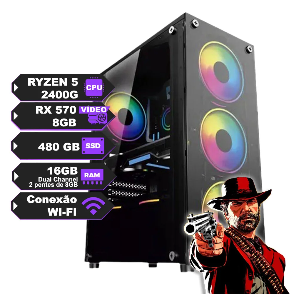 グラボありゲーミングPC ryzen5 2600/rx570/SSD1TB Pc Gamer Ryzen 5 2400G c Placa de Vídeo RX570 de