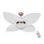 Ventilador De Teto Dormamu Cobre 4 Pás Palmae Branco 220v Com Controle