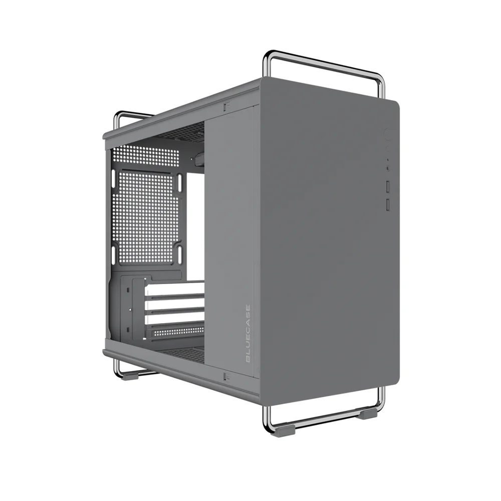 Gabinete Gamer Bluecase Bg056 Tiny, Sem Fans, Cinza Gabinete Gamer Bluecase Bg056 Tiny, Sem Fans, Cinza